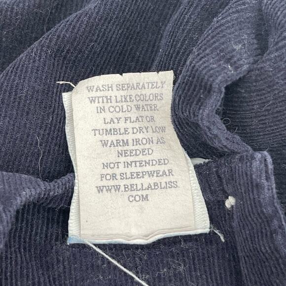 BELLA BLISS Dress Size 3 Boutique Corduroy Green Navy Toddler Girl Prep Holiday - Picture 10 of 12